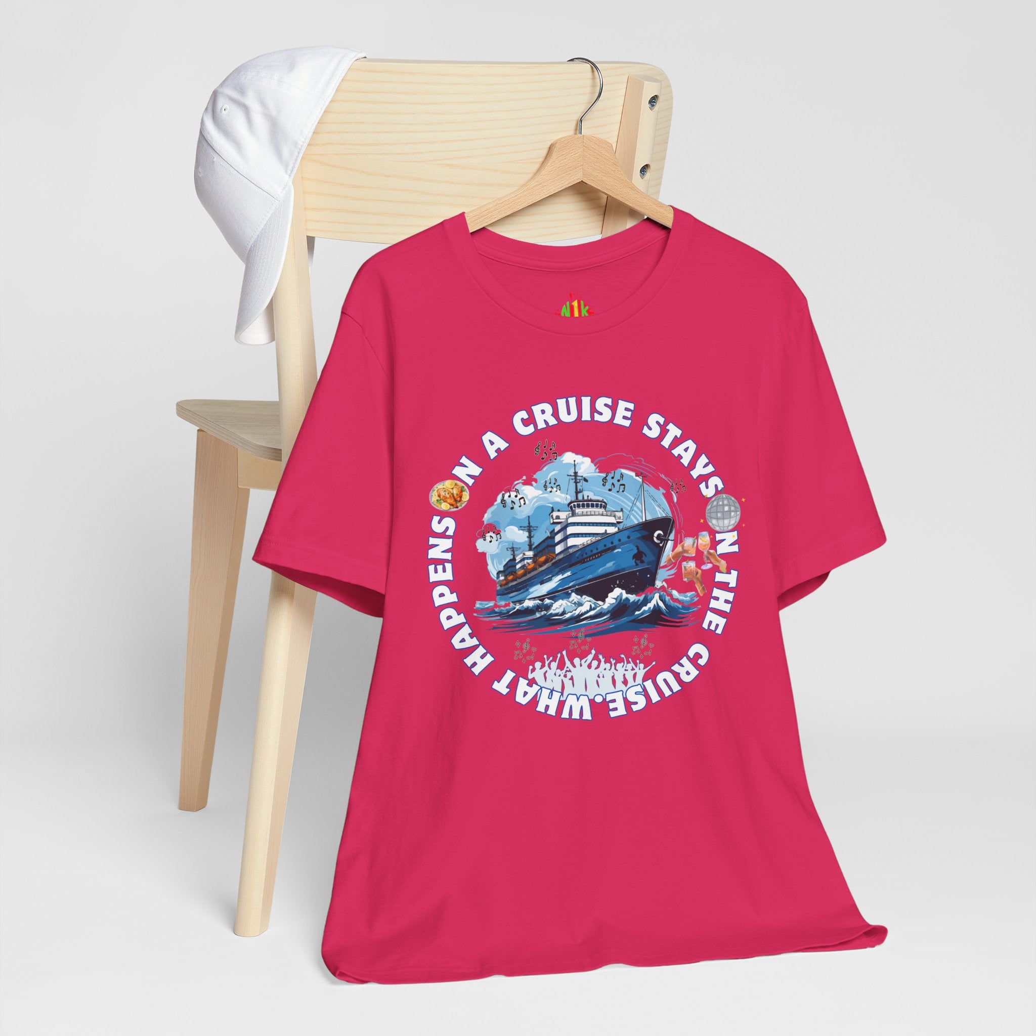 Fun Cruise Vibes Unisex Tee - "What Happens on a Cruise Stays on a Cruise"